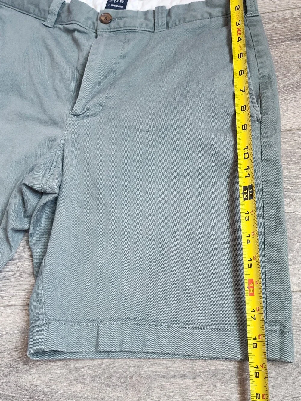 J. Crew Cotton Chino Shorts in Slate Green Men's 33